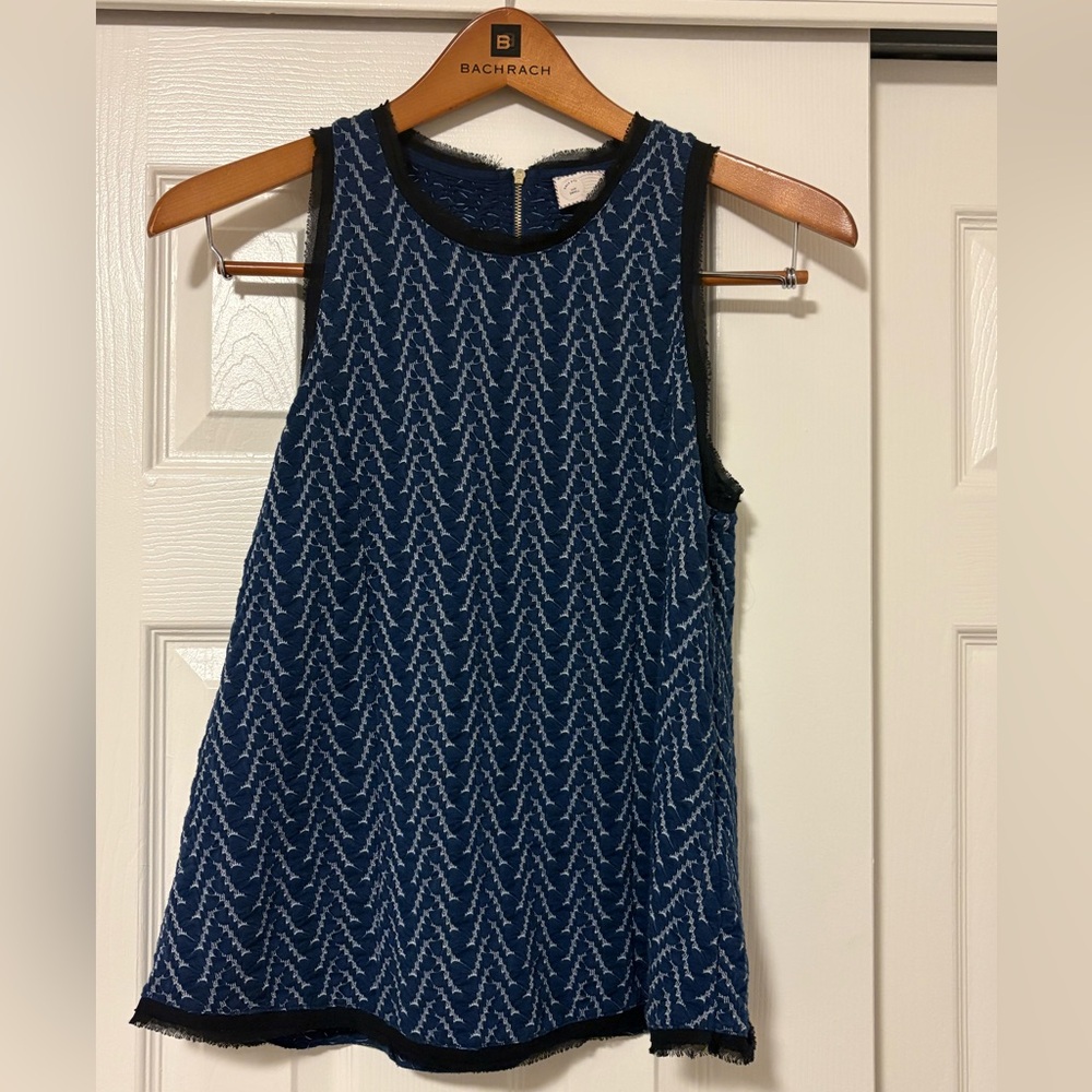 Anthropologie size small Textures Blue Sleeveless Top